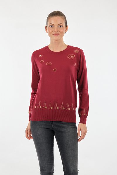 Two Mail Twomail Minimalist Long Sleeve Embroidered Women's Knitwear - Casual Chic