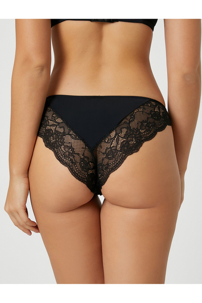 Koton Brazilian Panties with Lace Detail