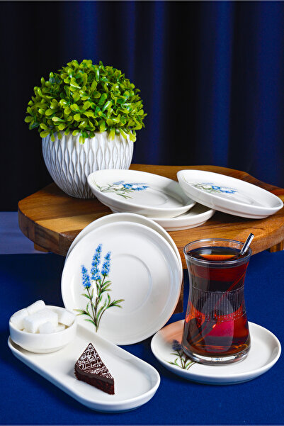 Heda Porselen طقم أطباق خزفية لافندر، 6 قطع، 12 سم