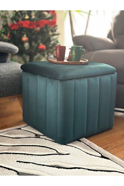 KOKİ DESİGN MALE Babyface Zümrüt Yeşili Sandıklı Puf