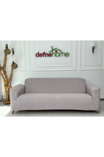 Defne Home Upholstery Fabric Plain Linen Elastic Non Slip 3311 Set Seat Cover
