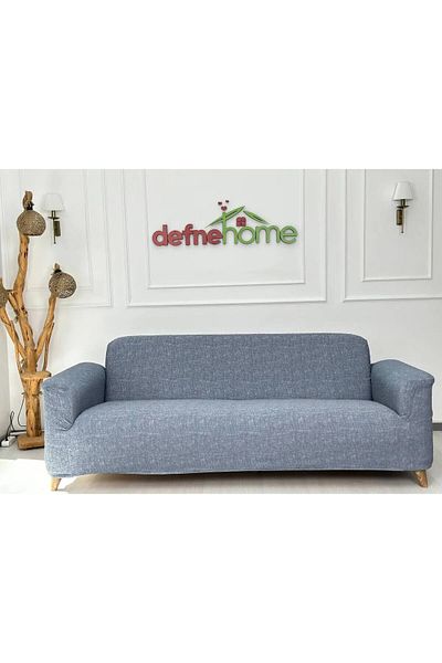 Defne Home Upholstery Fabric Plain Linen Elastic Non Slip 3311 Set Seat Cover