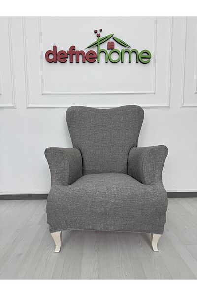 Defne Home Upholstery Fabric Plain Linen Elastic Non Slip 3311 Set Seat Cover