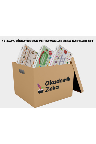 akademik zeka 12-36 Ay, Hayvan ve Dikkat&Odak Geliştirme Zeka Kartları