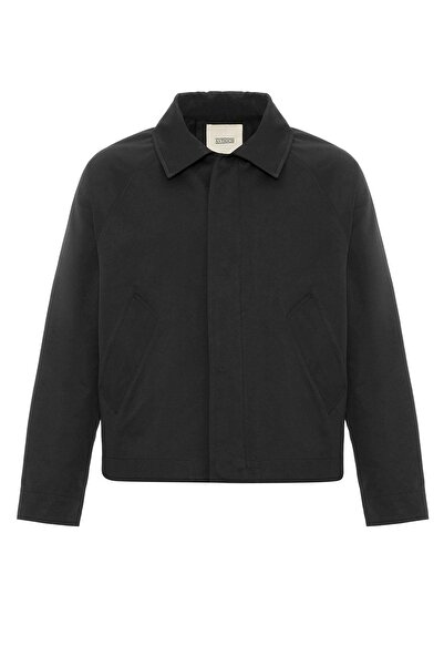 Antioch Black Crop Fit Spring Men's Coat