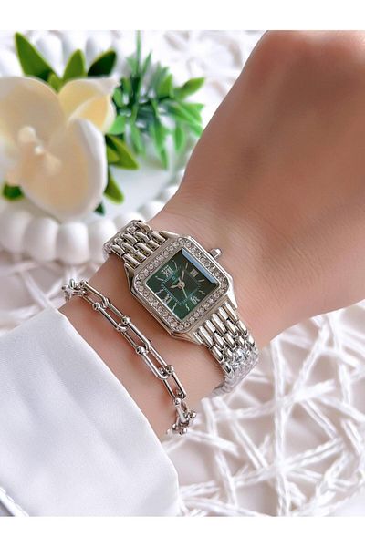 Coliseum ساعة يد نسائية بتصميم خاص من سلسلة Vintage + سوار هدية CL8458.M1