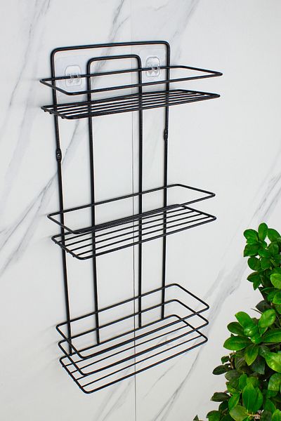 HIMY SHOP Αυτοκόλλητη ανοξείδωτη μεταλλική θερμοπλαστική επικάλυψη γωνιακή σχάρα μπάνιου Σαμπουάν ντους