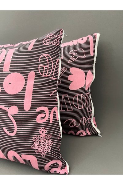 mihriban Pachet 2 Fete de Perna cu Motiv Love 50x70 Cm