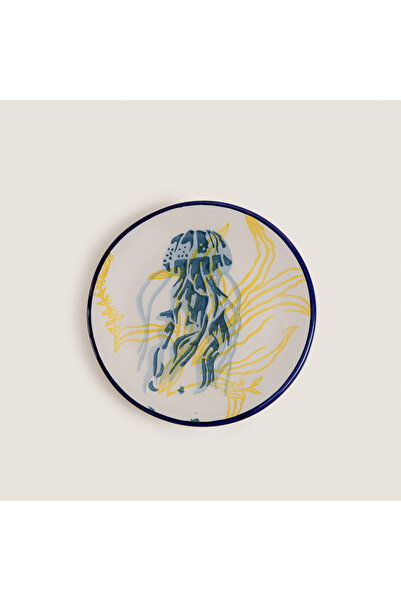 Chakra Chios Octopus Mini Cake Plate 15 cm Blue/White
