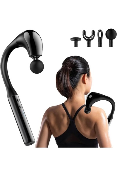 TECHNOMEN Uzun Kollu Masaj Tabancası - U Şeklinde - Sırt Masaj Aleti - Boyun ...