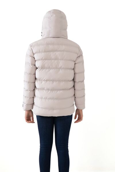 Firststops Жіночий капюшон з підкладкою, водонепроникний, вітрозахисний надувний пуховик, пальто та парка