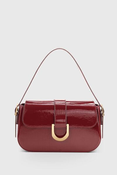 Housebags Patent Leather Cherry Adjustable Strap Zippered Hand-shoulder Bag 263