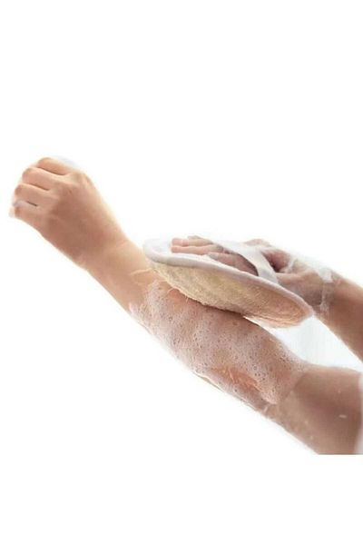 SEVRU Pumpkin Washcloth Natural Bath Body and Face Scrub Bath Scrub, Pumpkin Washcloth
