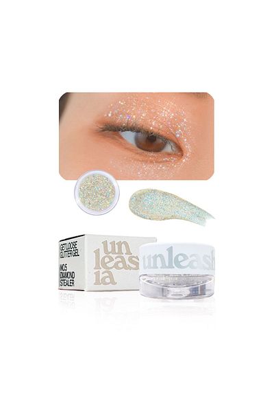 UNLEASHIA Get Loose Glitter Gel No:5 Diamond Stealer 4g |   Shimmering Gel Eyeshadow