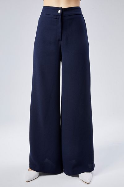 sehatex Women's Trousers Crepe Fabric Elastic Waist Comfortable Cut