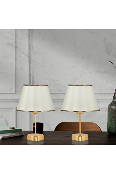 Genel Markalar 2 Li Abajur Seti Komodin Üstü Set Yatak Odası Çocuk Odası Salo...