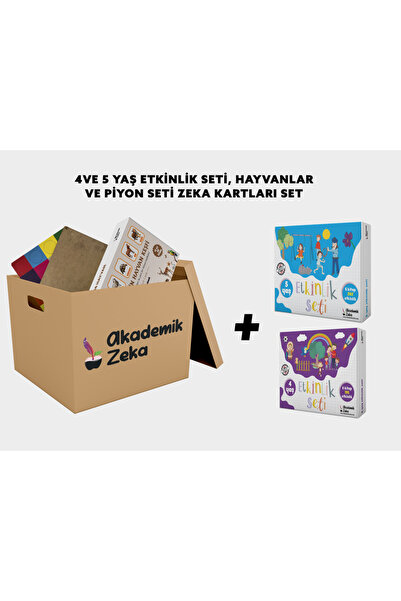 akademik zeka 4 Ve 5 Yaş Etkinlik Seti,  Renk ve Sayı Öğrenme Piyon Seti ve h...
