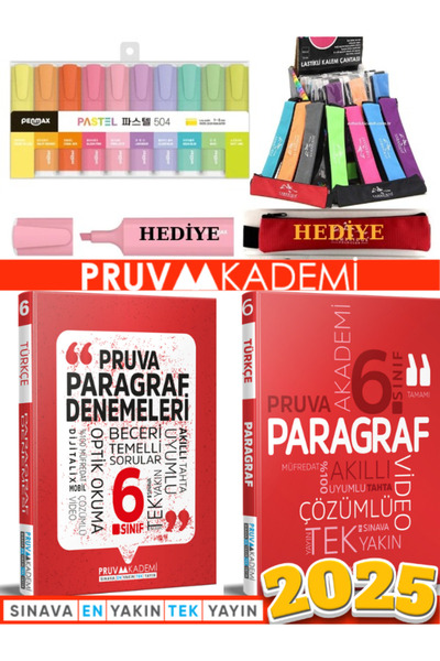 Pruva Akademi 6. SINIF PARAGRAF DENEMELERİ + 6. SINIF PARAGRAF + Fosforlu K.-...