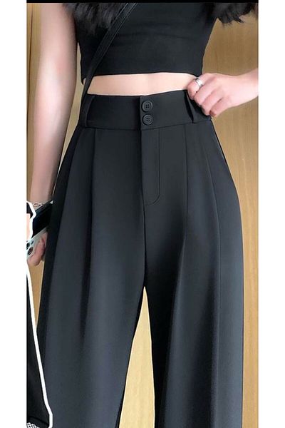 Mistanbul Double Button Detailed High Waist Women's Palazzo Pants