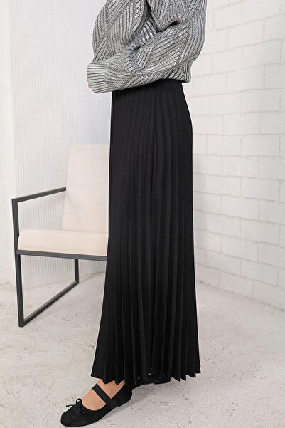 Melike Tatar Pleated Skirt 32-9001 Black