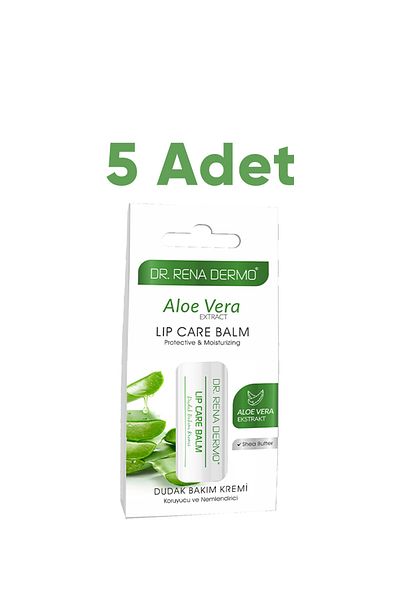 Dr.Rena Dermo Lip Care Balm - Lip Care Cream (Aloe Vera) 5 Pcs