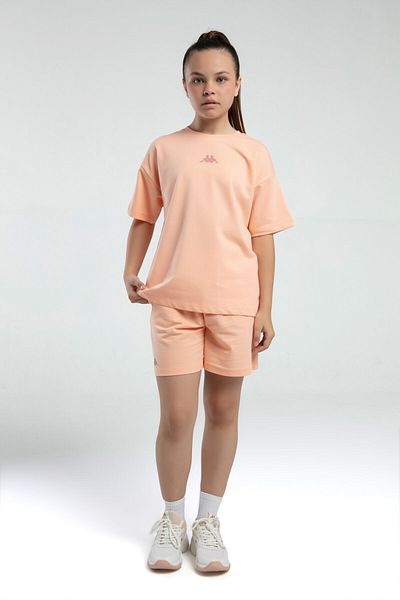 Kappa Girls' orange shorts set