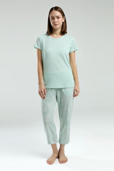 Pierre Cardin Women's Green Capri Set