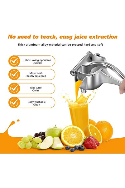 Twinkle Mart Manual Citrus Juicer - Aluminum Alloy Hand Press for Lemons, Oranges, Pomegranate & Lime