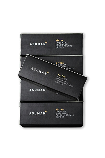 ASUMAN 5'li Bitter Çikolata Kaplamalı Fındık Kremalı Gofret