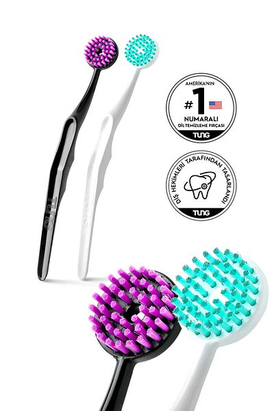Tung Tongue Brush 2-Pack Advantage Pack Tongue Cleaner Oral Care Brush (2 Pcs)