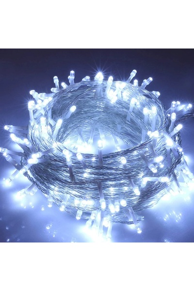 Genel Markalar VIP KALİTE 50 METRE BEYAZ LED IŞIK BEYAZ İP LED IŞIK MODLU 220V BEYAZ YILBAŞI AĞACI IŞIĞI NOEL IŞIĞI