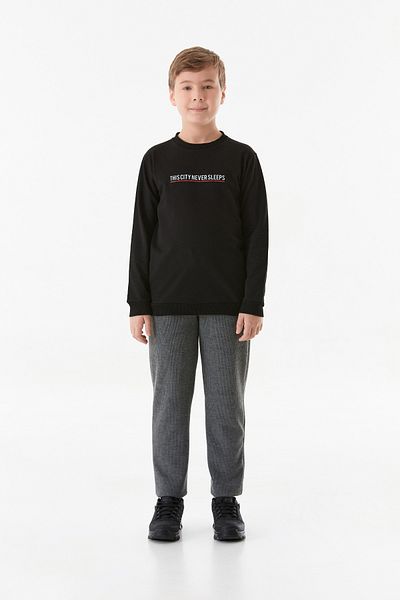 Fulla Moda Text Printed Crew Neck Boy Sweatshirt