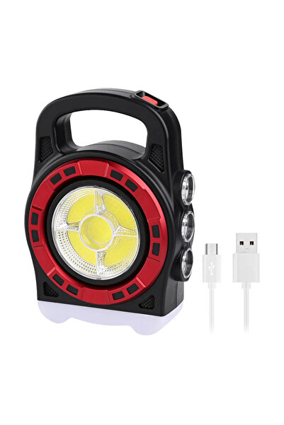 Powermaster Hb-6678c Cob Ledli 20 Watt 3 Kademeli Şarj Edilebilir Usb Çıkışlı...