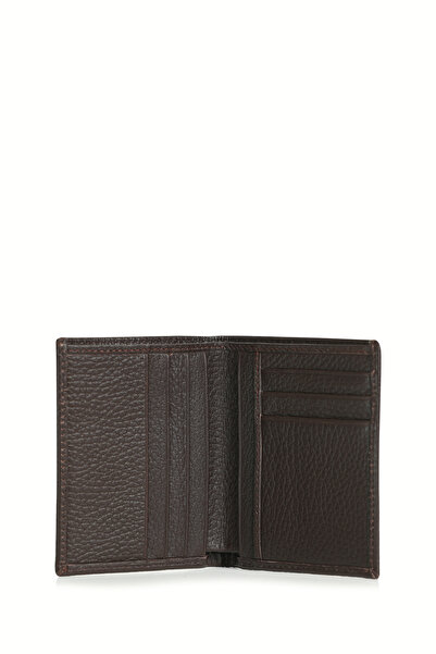 Lufian Ανδρική δερμάτινη θήκη κάρτας Jack καφέ