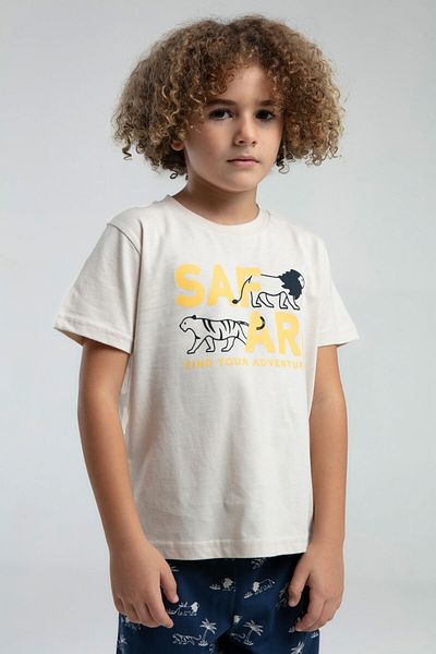 Rolypoly Boy's Cream Capri Suit