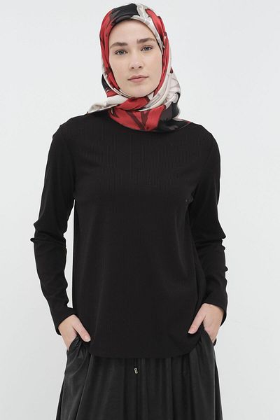 Tuğba Turtleneck Knitted Blouse - Black