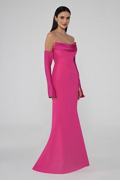 ALFABETA Fish Cut Strapless Long Dress