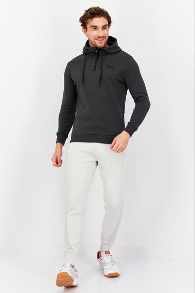 Tapout Men Sportswear Fit Outdoor Half Zip Sweatshirt, Dark Grey