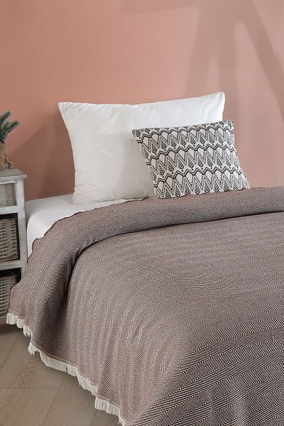 LADYNİL Естествено Единично Кувертюра 180х210 См Кафе