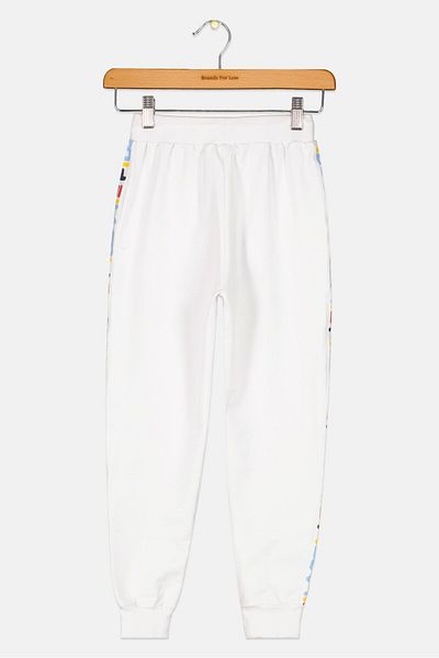 Fila Toddlers Girl Drawstring Brand Logo Jogger Pant, White