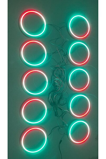 sekizgen led 5 Takım 10 Kapak 20'lik Midrange Kapak Piksel Ledli Sese Duyarlı Bluetooth Telefon Kontrol 160 mod