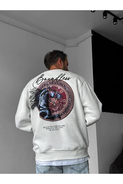 ACTIVE MODA Men's Sweatshirt - Boundles Printed Hodies, 3 Thread Compact Fabric (Cotton Inside)