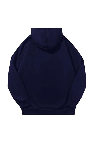 FİTGO Чоловічий світло-синій світшот з капюшоном і кишенями