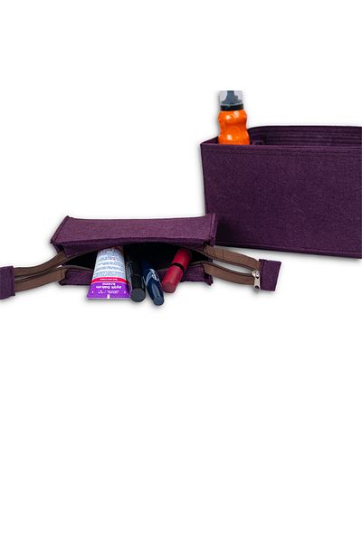 MARJİNAL W CLUB Dark Purple Cikabiliir Makayaj Bag - Organizer Inside