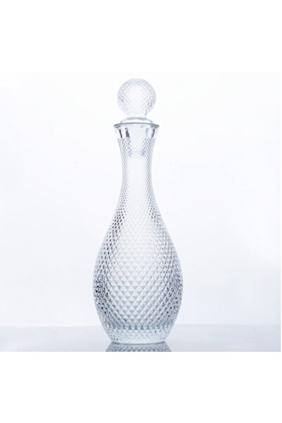 kitchenboost cam karaf - su şişesi sürahi 900cc kapaklı viski-likör şişesi