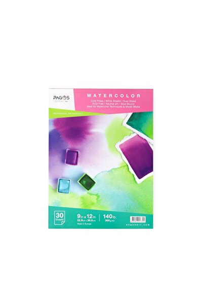 PAGOS Caiet pentru acuarelă A4 300 GR (COMPLET 30 FOI ECONOMIC)