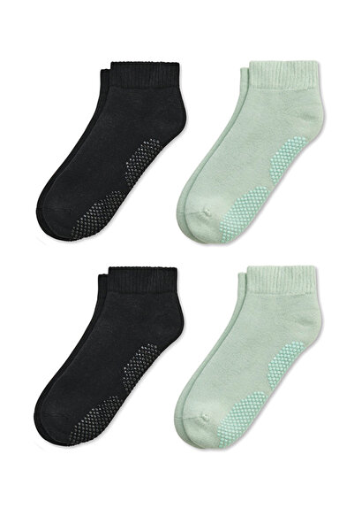 MEM SOCKS جوارب نسائية مكونة من 4 قطع من القطن العضوي غير قابلة للانزلاق