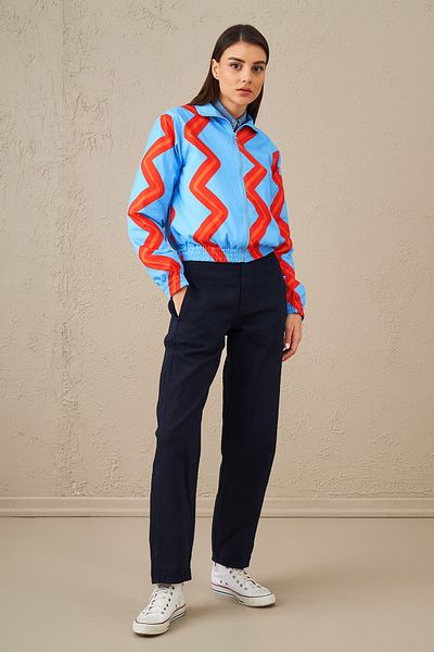 Kuaybe Gider 7129 Model Vertical Blue Jacket