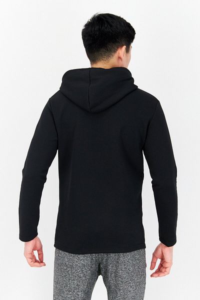 Tapout Men Sportswear Fit Outdoor Hooded Sweatshirt, Black