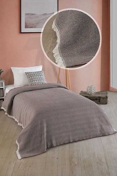 LADYNİL Естествено Единично Кувертюра 180х210 См Кафе